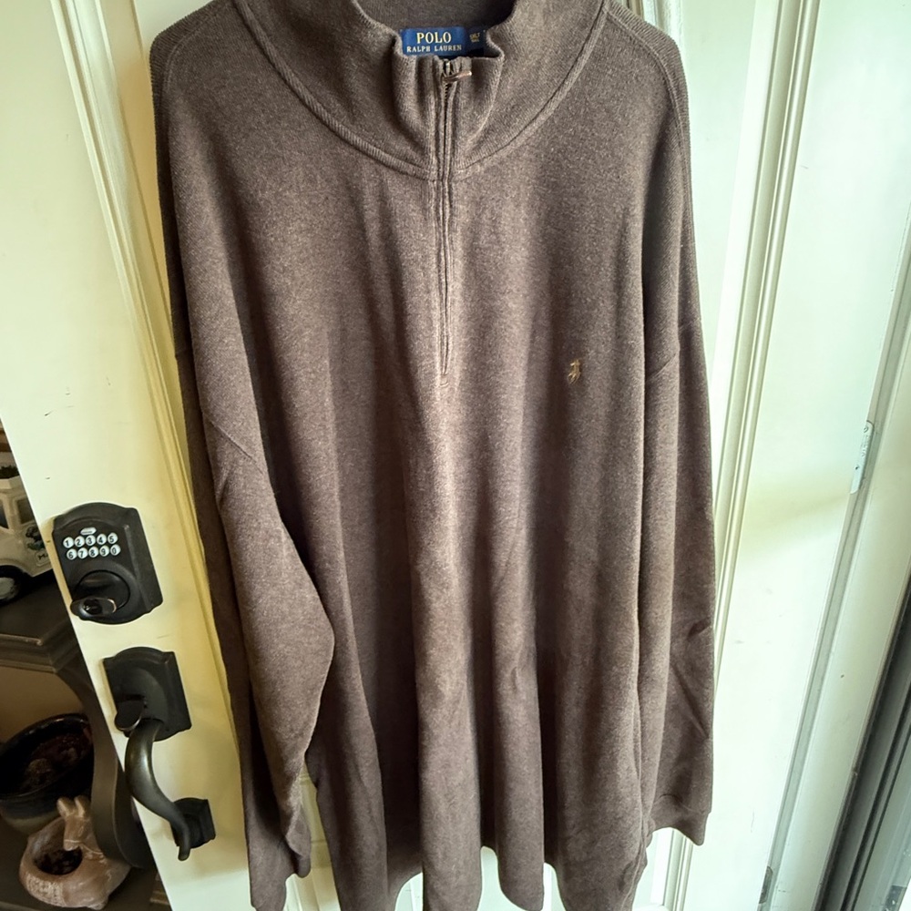 Polo by Ralph Lauren Men's Tan Zip-Up Sweater